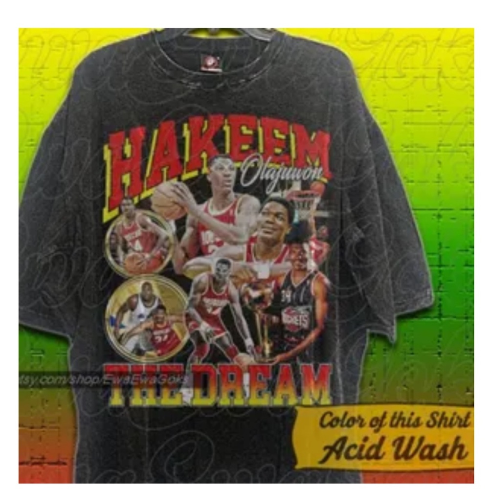 Vintage Wash Hakeem Olajuwon tee